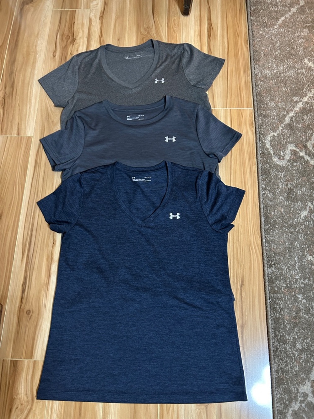 Under Armour Women's Performance Tees - Navy, Charcoal, Steel